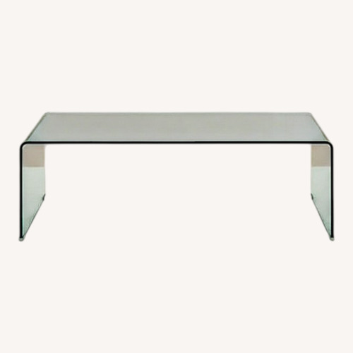 Used Wayfair Transparent Glass Coffee Table for sale on AptDeco