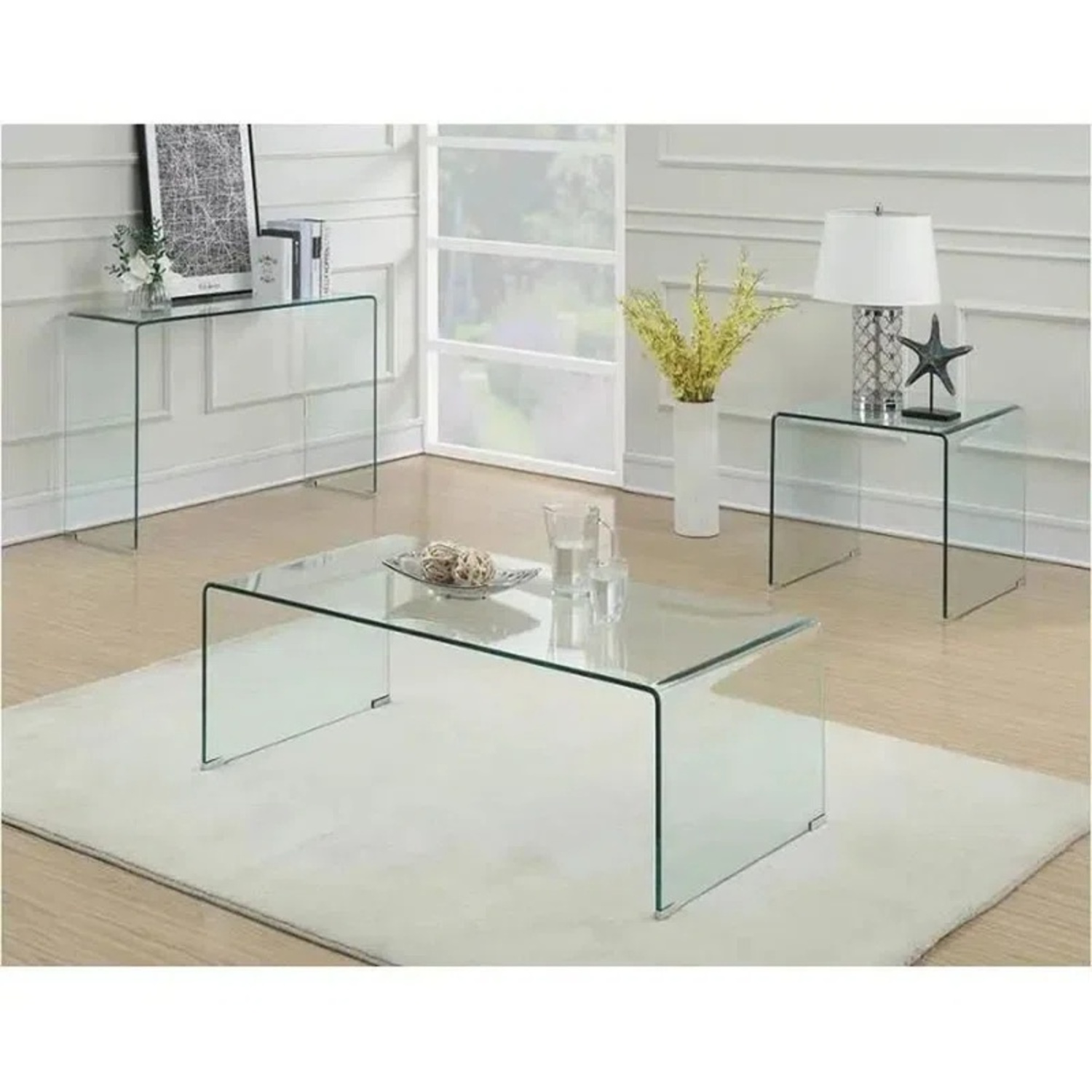Wayfair Transparent Glass Coffee Table - image-5