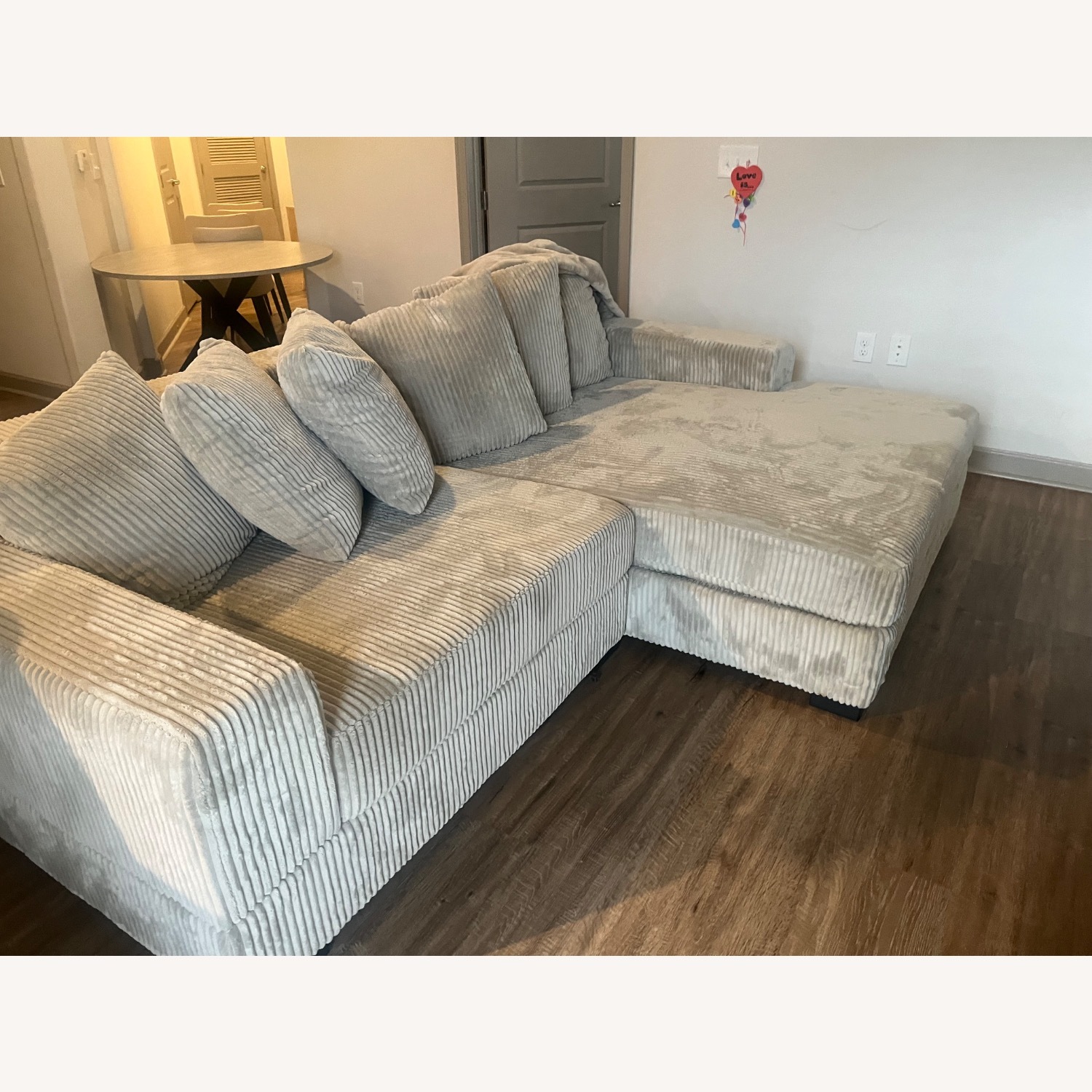 Wayfair Luxe Natural Fabric 2 Piece Sectional - image-2