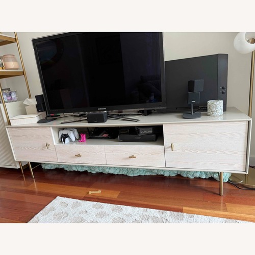 Used West Elm Modernist Wood & Lacquer Media Console  for sale on AptDeco
