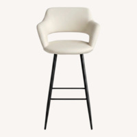 AllModern White Faux Leather Stools