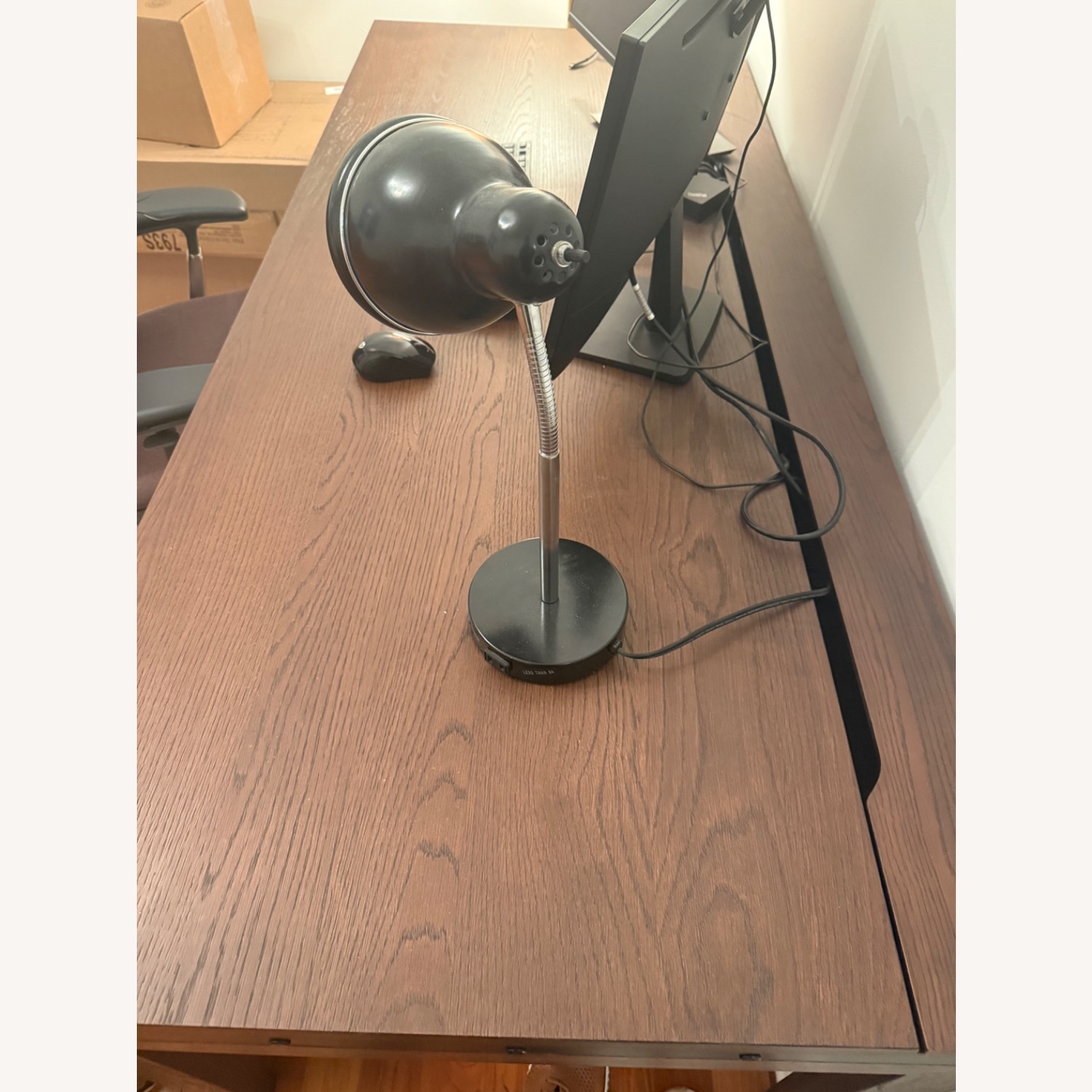 Article Madera Dark Brown Wood Desk - image-5