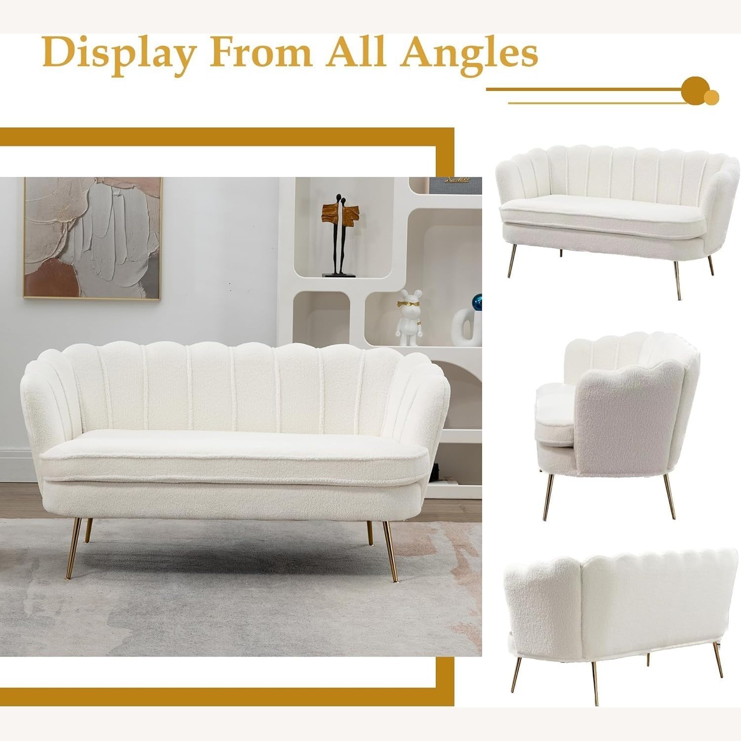 Amazon White Accent Chair - image-4