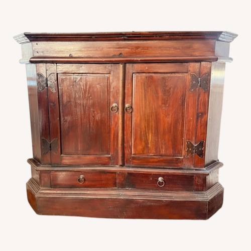 Used Solid Wood Mexican Style Corner Cabinet for sale on AptDeco