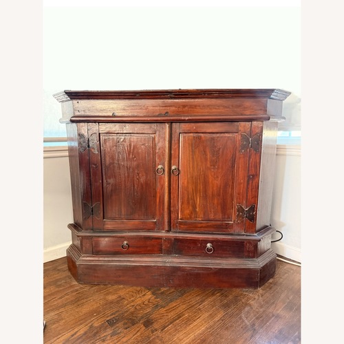 Used Solid Wood Mexican Style Corner Cabinet for sale on AptDeco