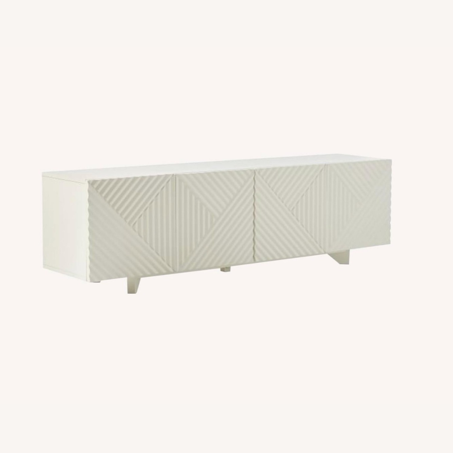 West Elm White Wood Media Storage - image-1
