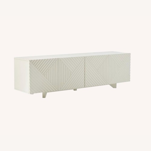 Used West Elm White Wood Media Storage for sale on AptDeco