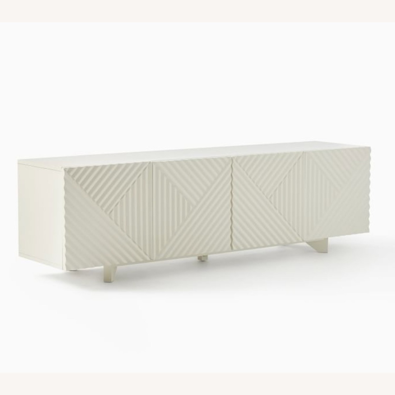 West Elm White Wood Media Storage - image-2