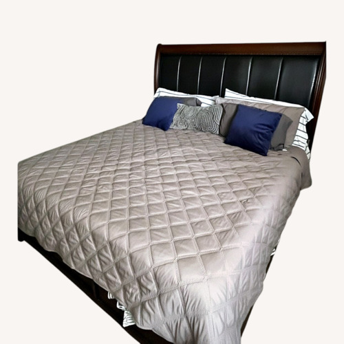 Used Dark Brown King Bed with Storage  for sale on AptDeco