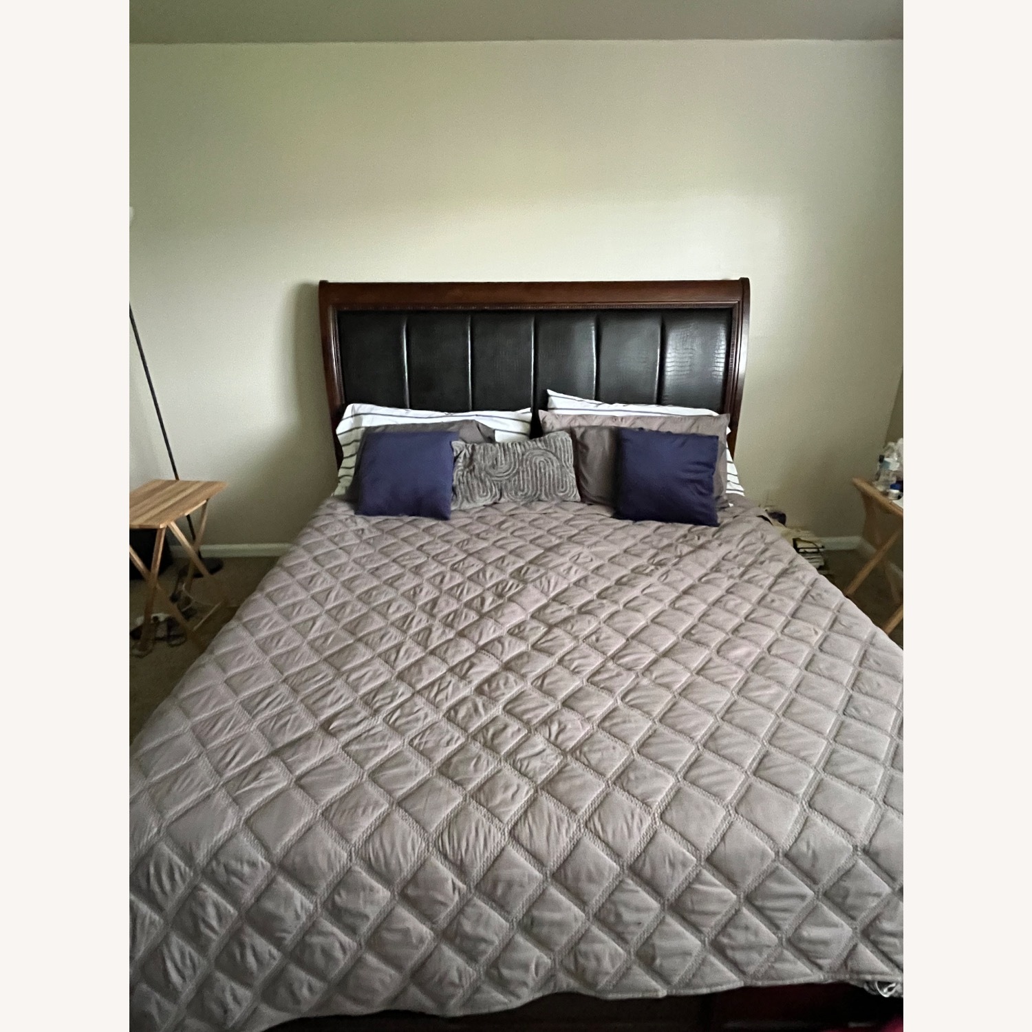 Dark Brown King Bed with Storage  - image-5