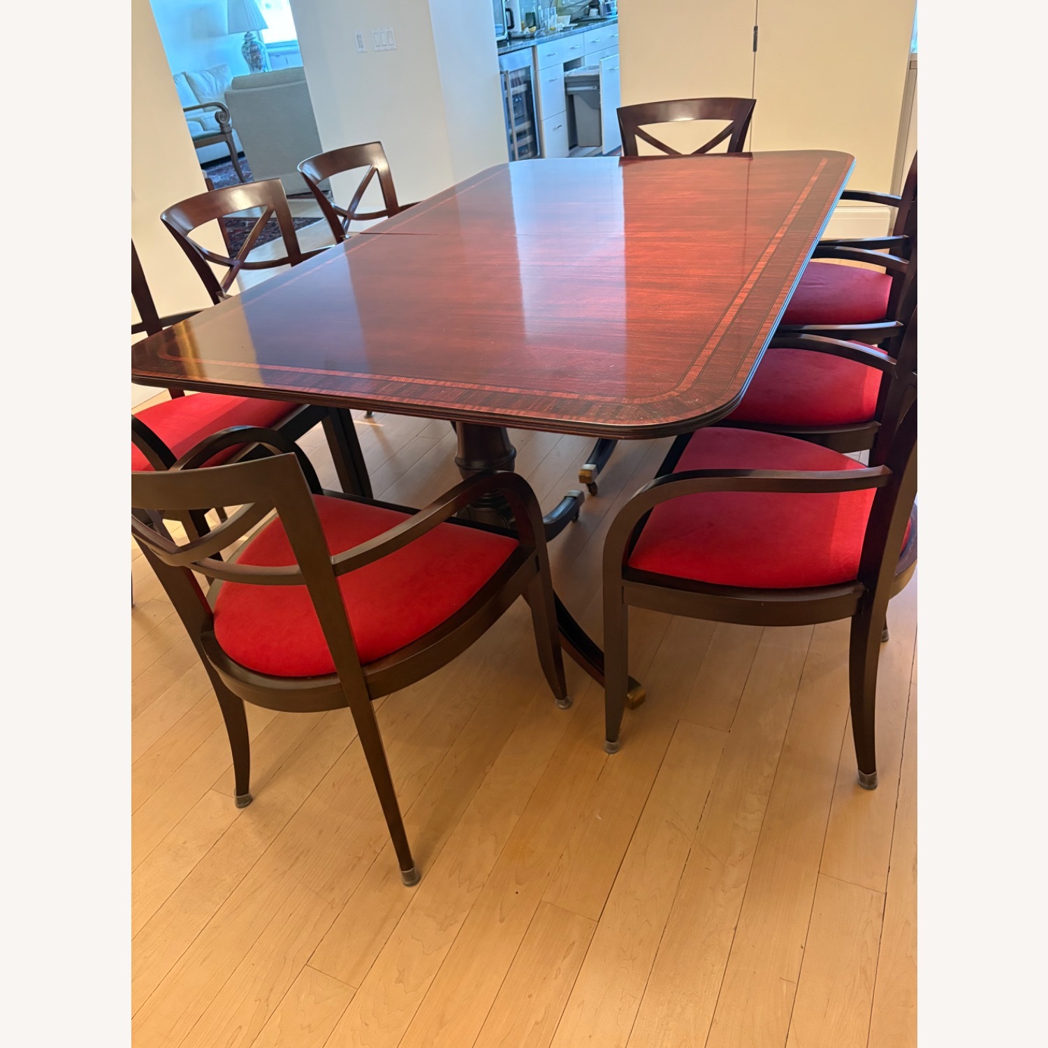 Hickory Chair Company Dark Brown Wood Dining Set - image-4