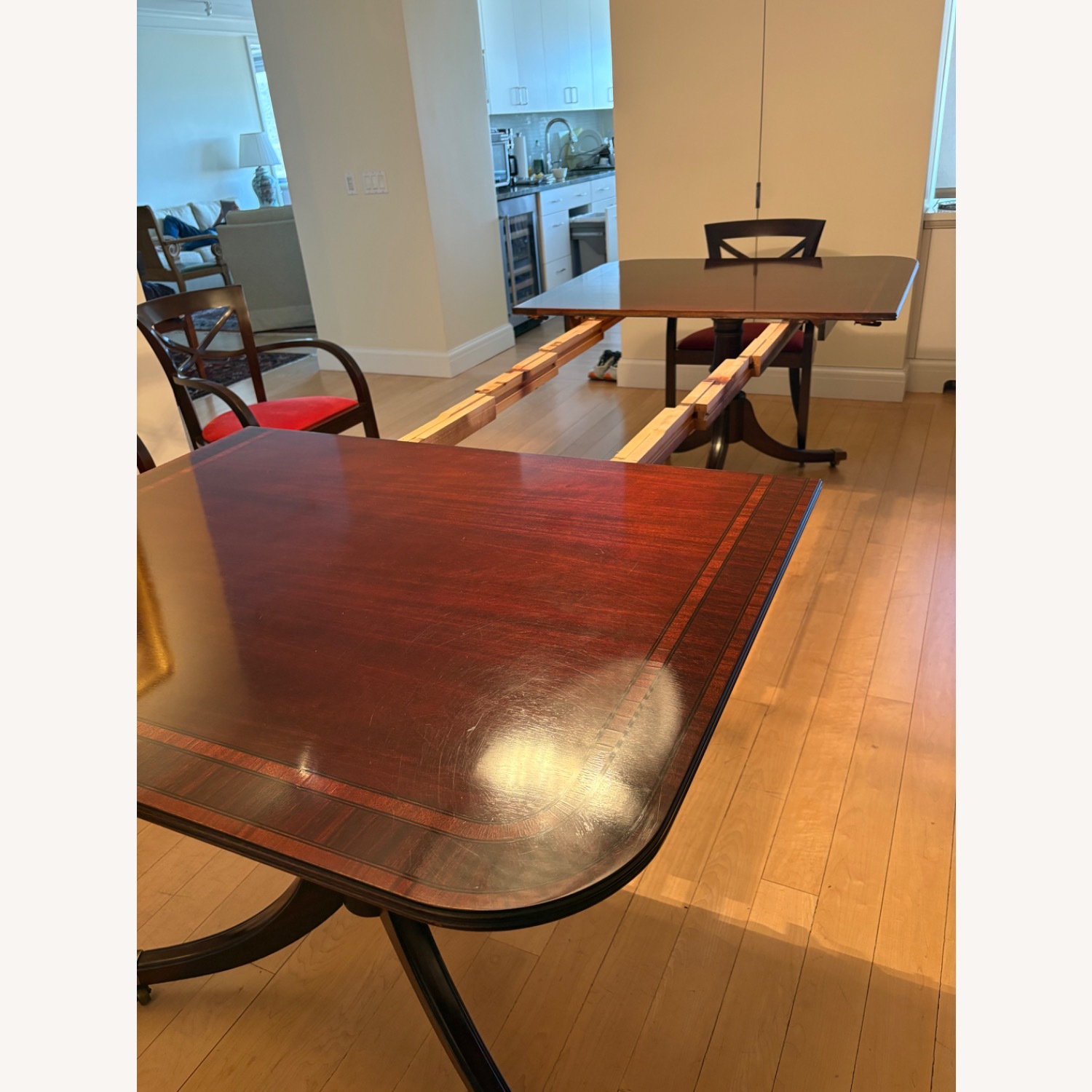 Hickory Chair Company Dark Brown Wood Dining Set - image-1
