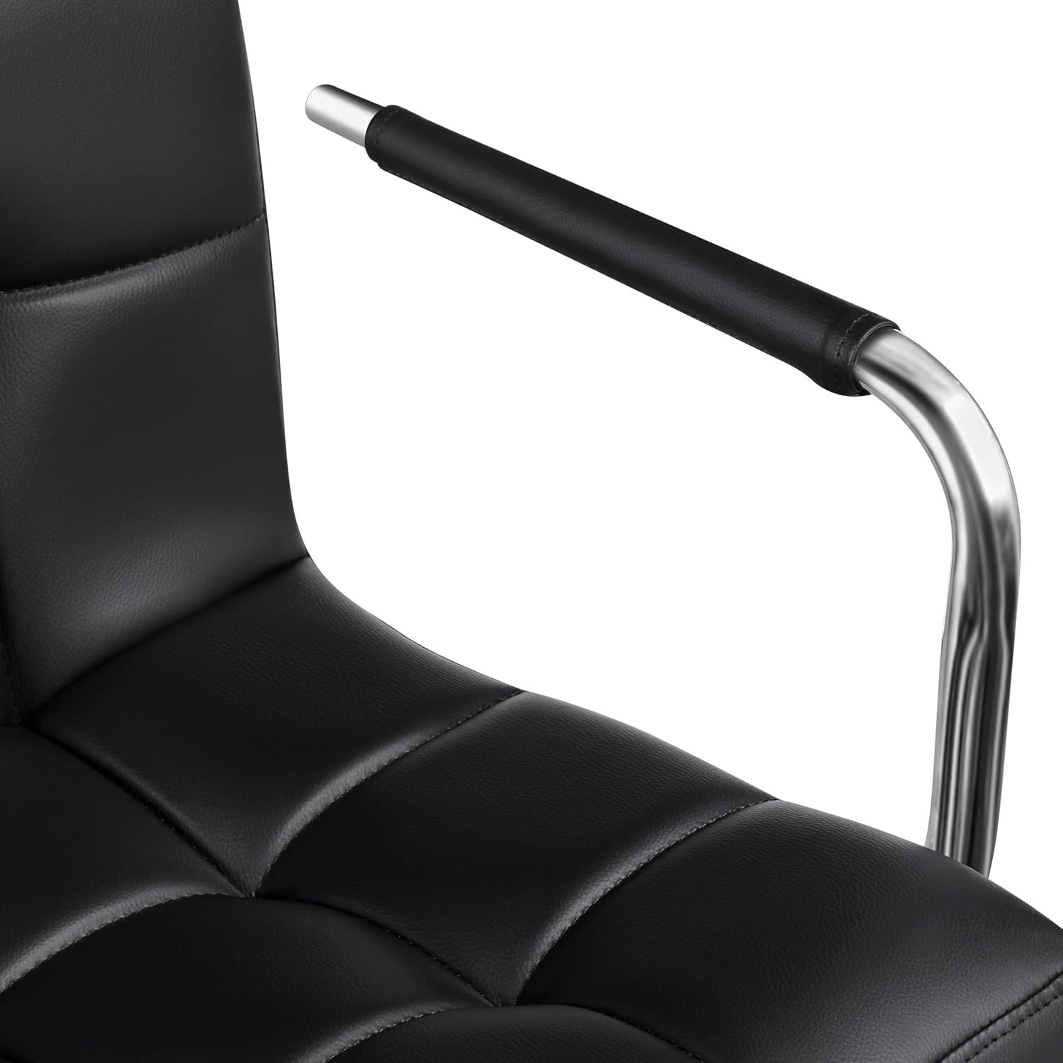 Amazon Black Faux Leather Stools - image-3