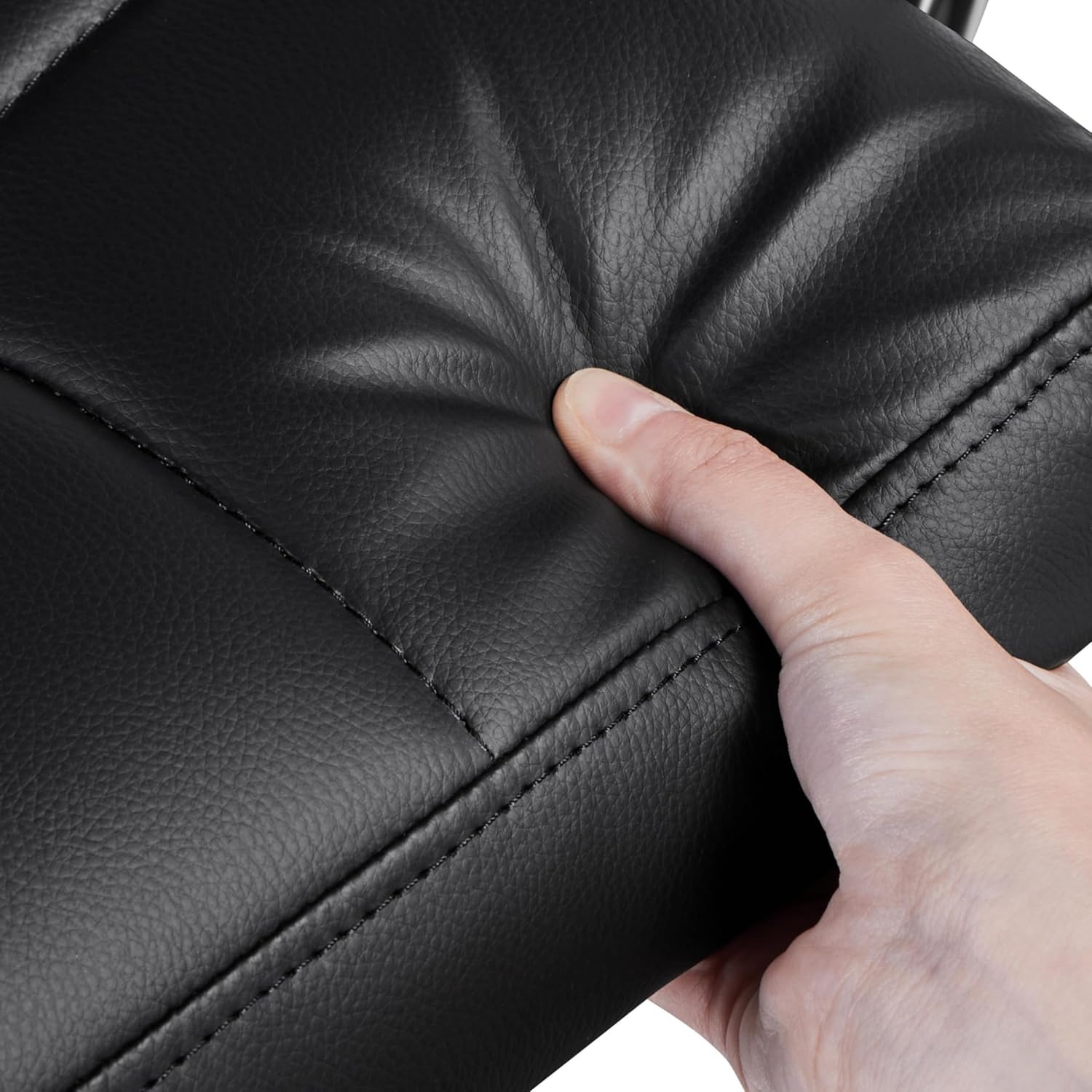 Amazon Black Faux Leather Stools - image-2