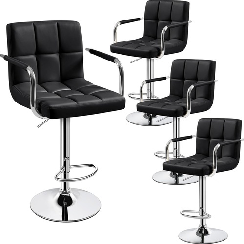 Used Amazon Black Faux Leather Stools for sale on AptDeco