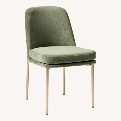 Used West Elm Green Velvet Dining Chair for sale on AptDeco