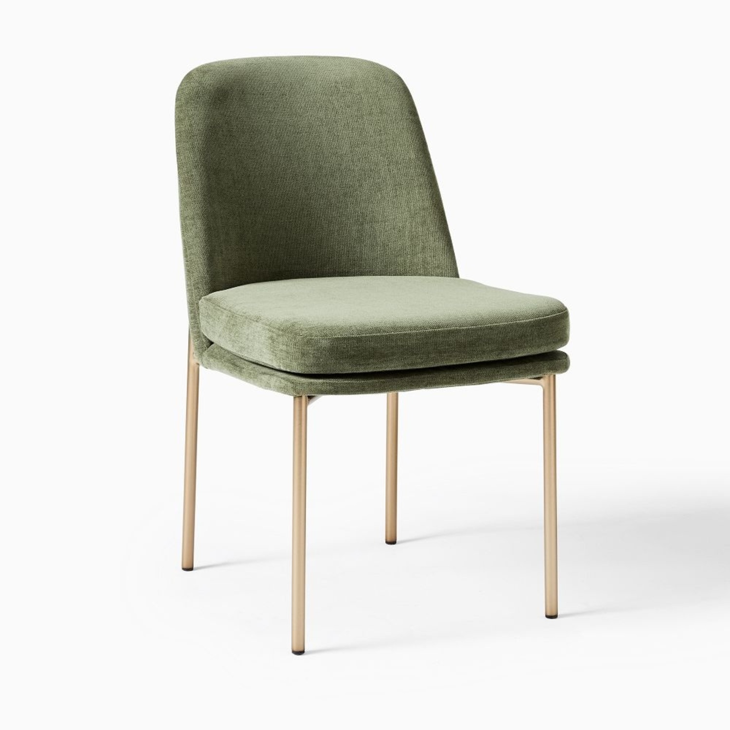West Elm Green Velvet Dining Chair - image-5