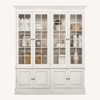 Ethan Allen Natural Wood Tall Dining Cabinet