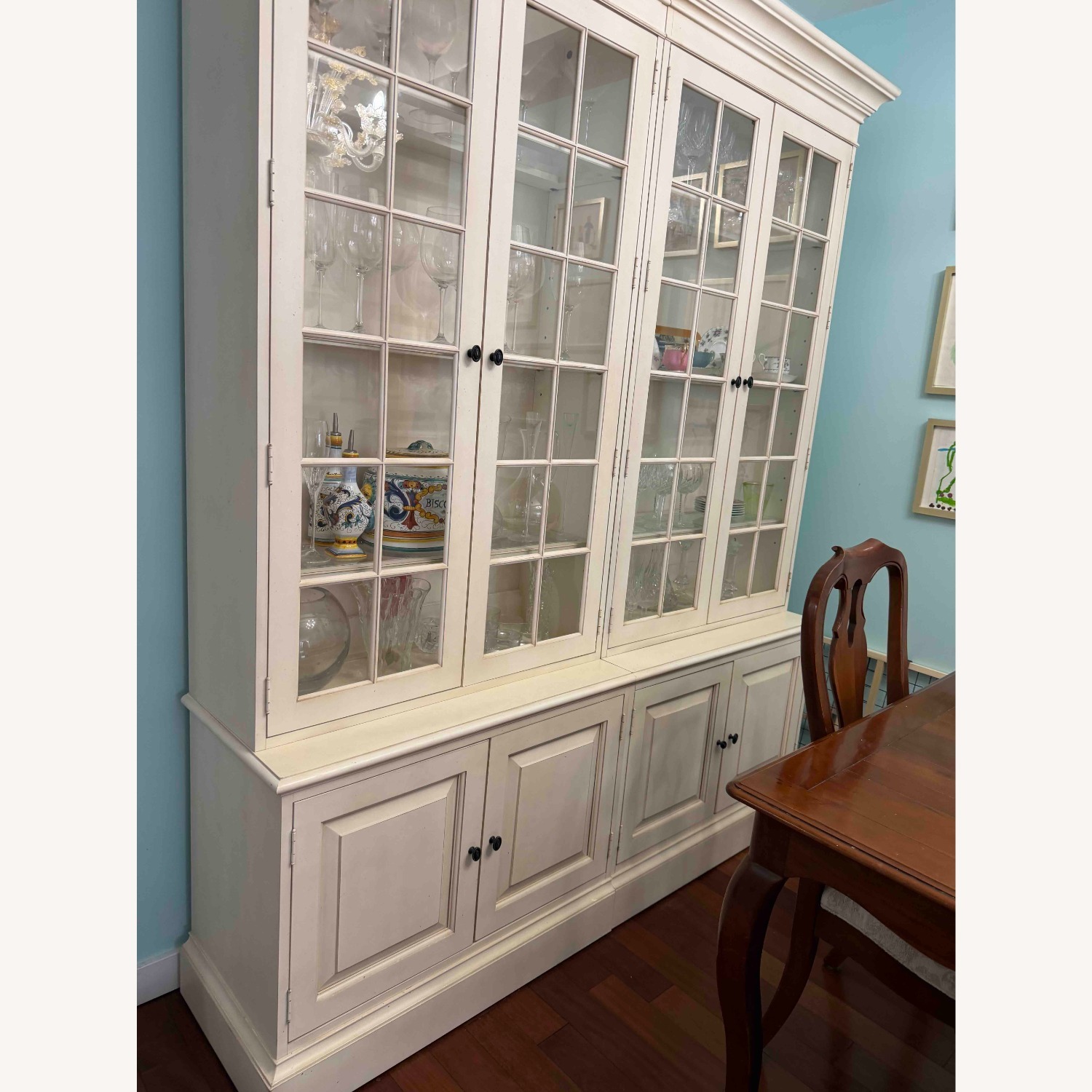 Ethan Allen Natural Wood Tall Dining Cabinet - image-2