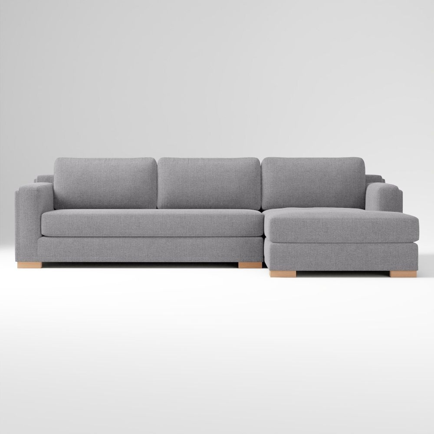 West Elm Nassau Light Gray Velvet 3+ Seater Sofa - image-5