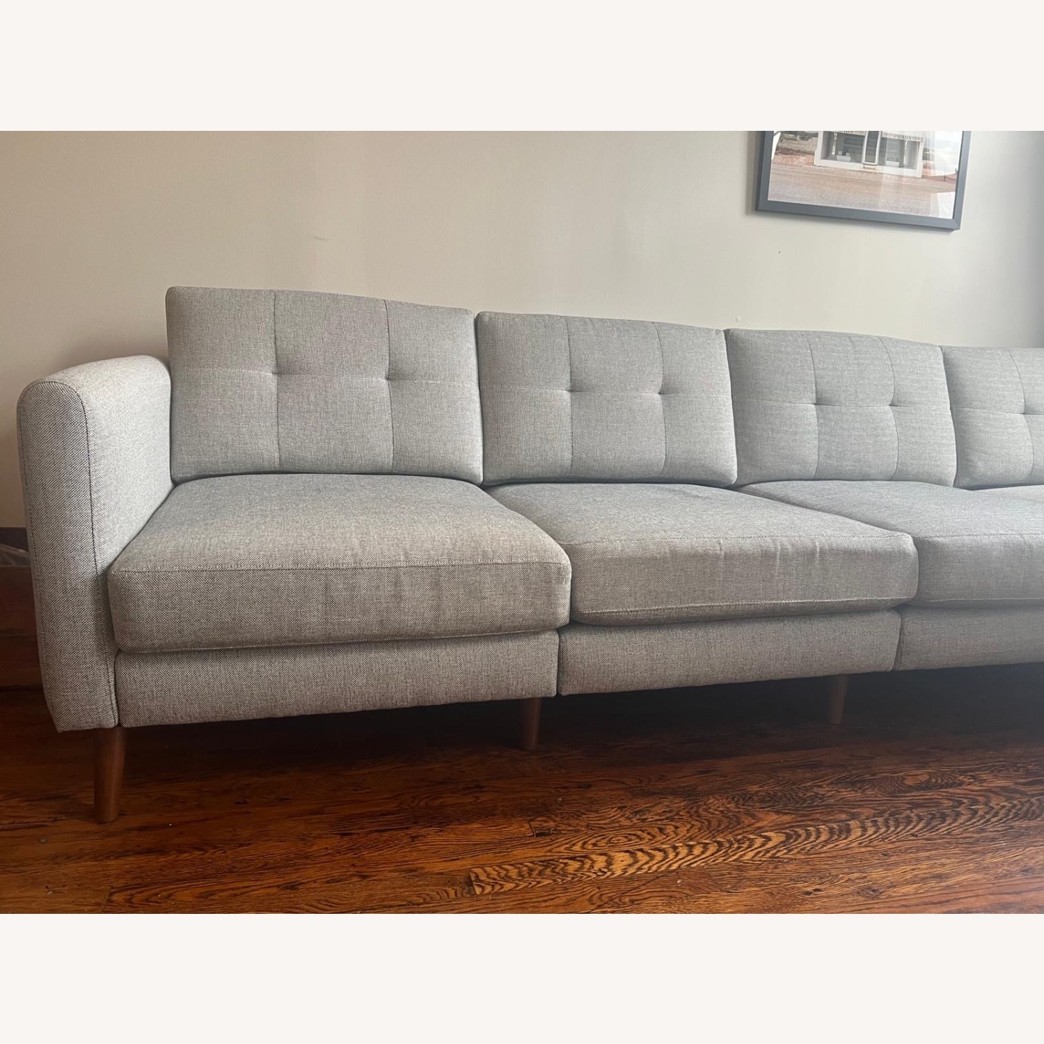 Burrow Nomad Light Gray Fabric 3+ Piece Sectional - image-8
