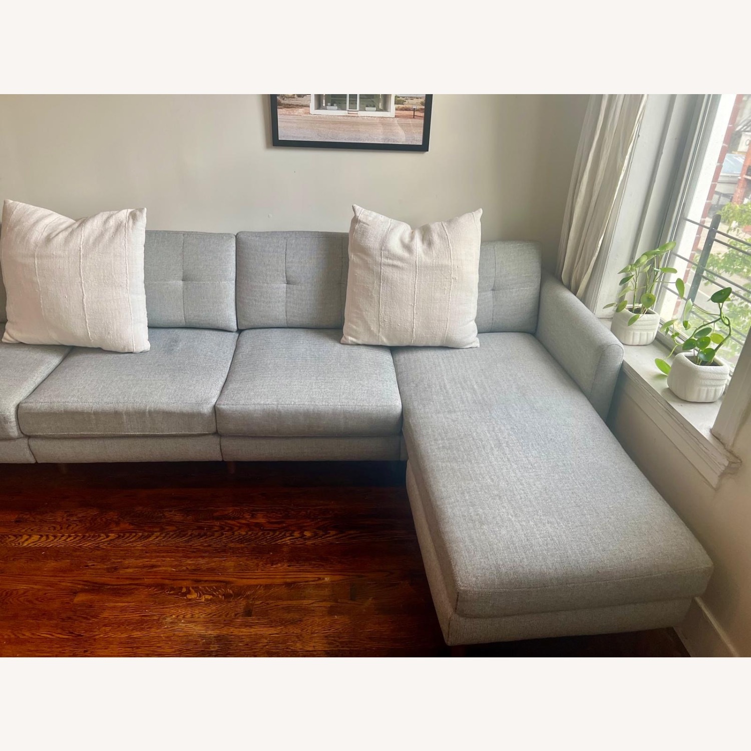 Burrow Nomad Light Gray Fabric 3+ Piece Sectional - image-12