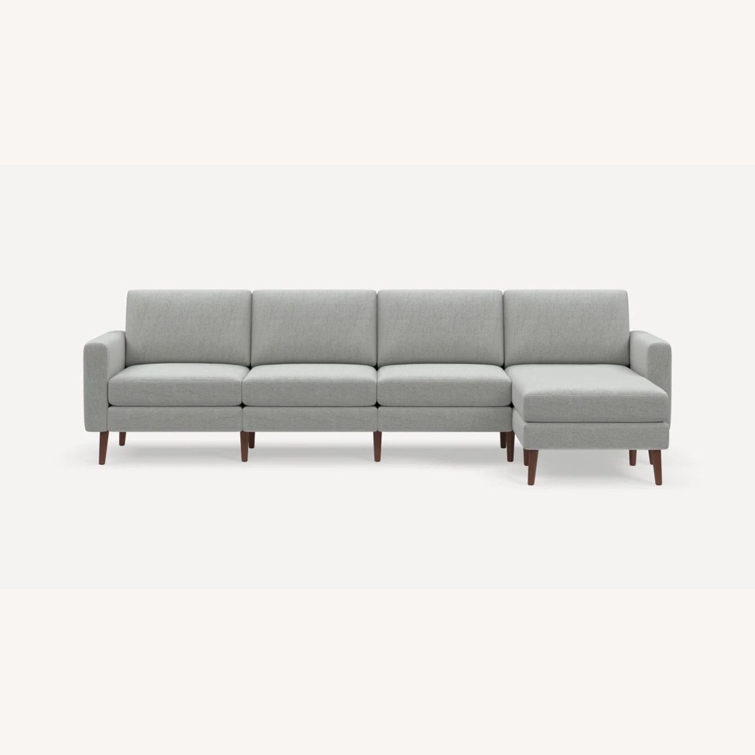 Burrow Nomad Light Gray Fabric 3+ Piece Sectional - image-14