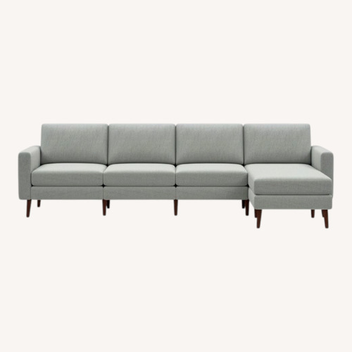Used Burrow Nomad Light Gray Fabric 3+ Piece Sectional for sale on AptDeco