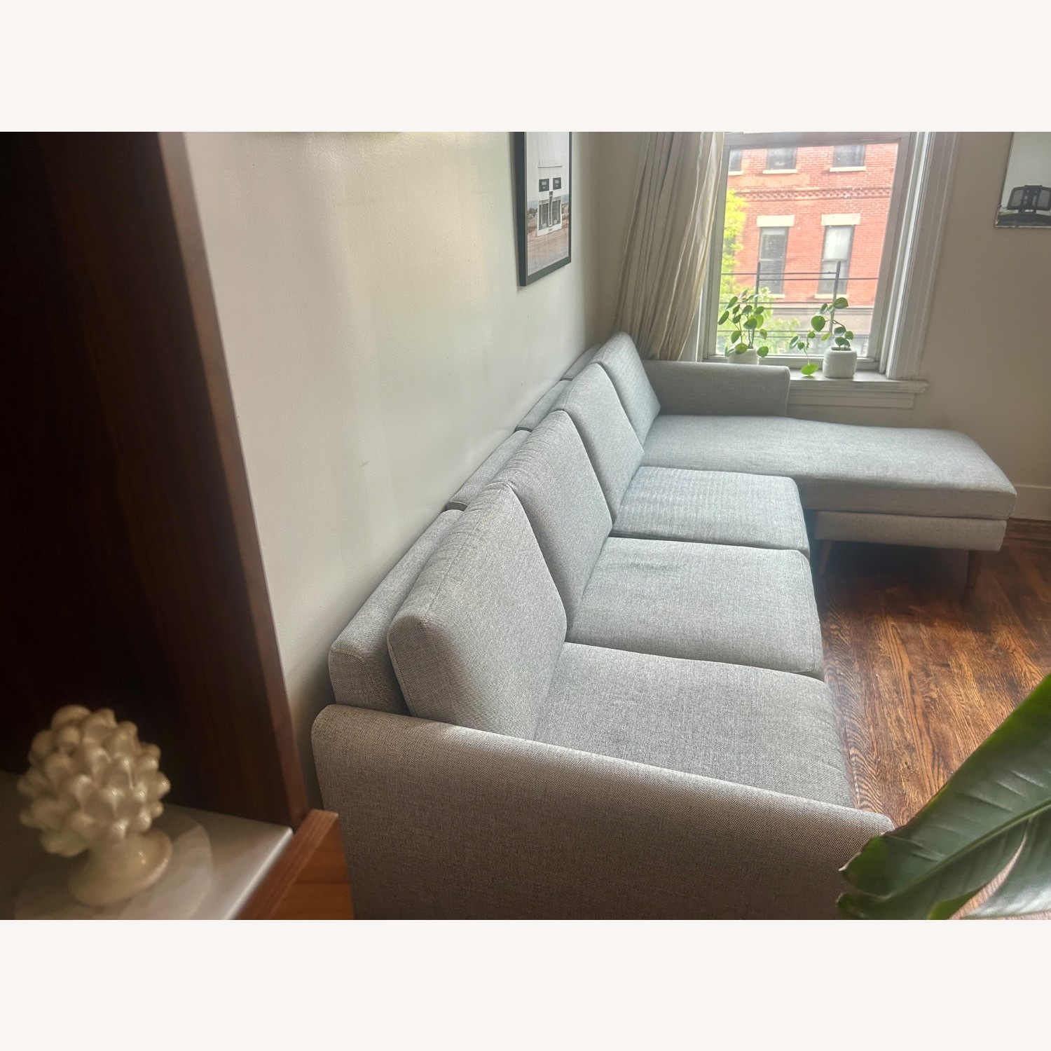 Burrow Nomad Light Gray Fabric 3+ Piece Sectional - image-1