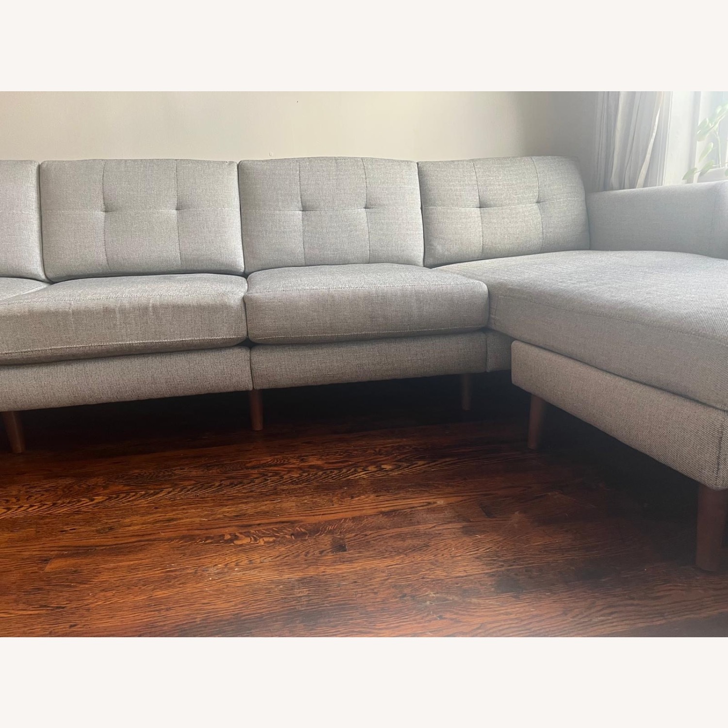 Burrow Nomad Light Gray Fabric 3+ Piece Sectional - image-7