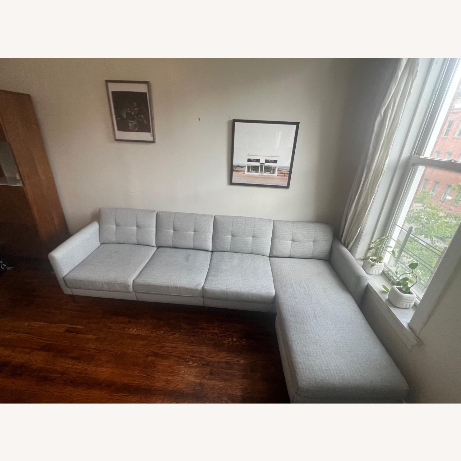 Burrow Nomad Light Gray Fabric 3+ Piece Sectional - image-5