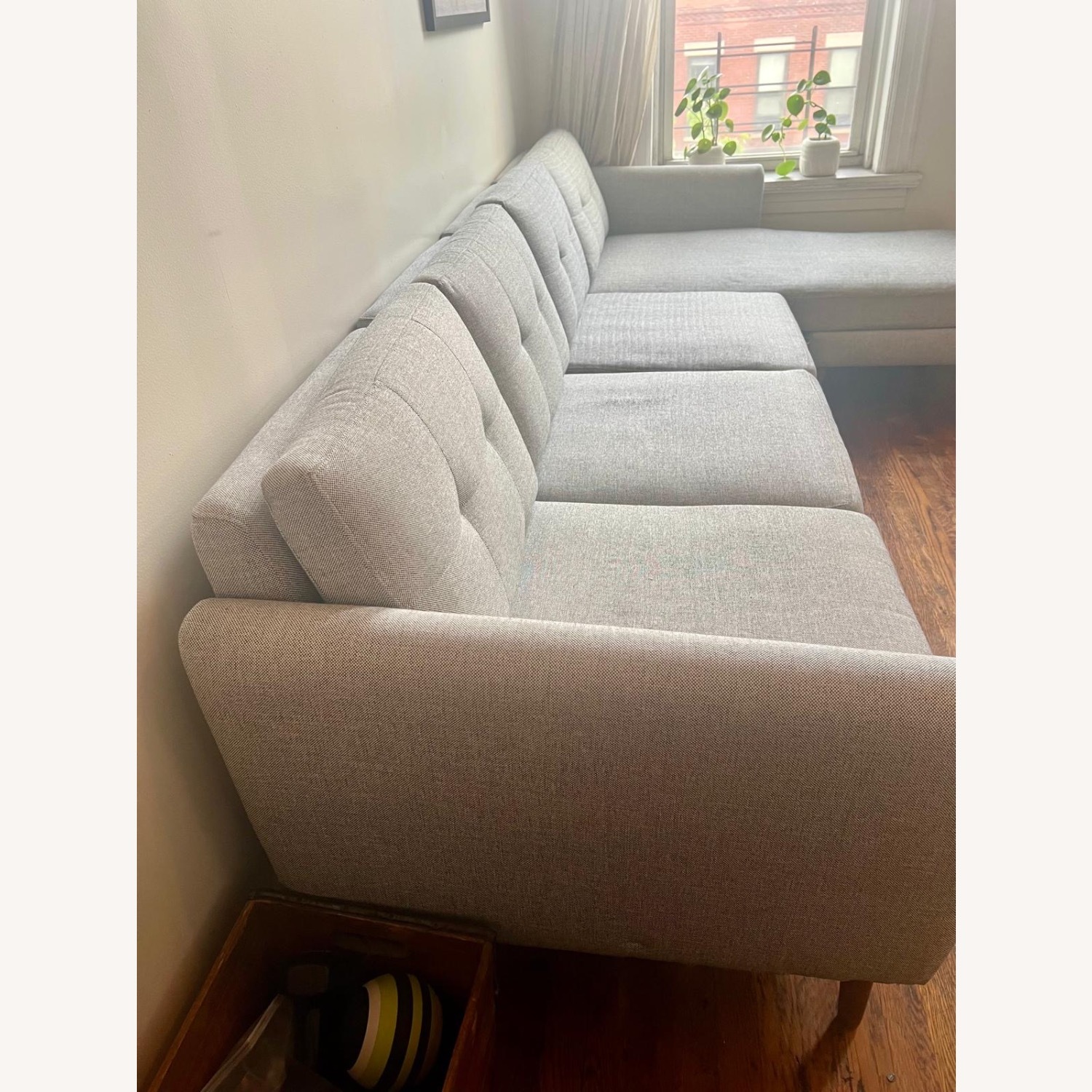 Burrow Nomad Light Gray Fabric 3+ Piece Sectional - image-10