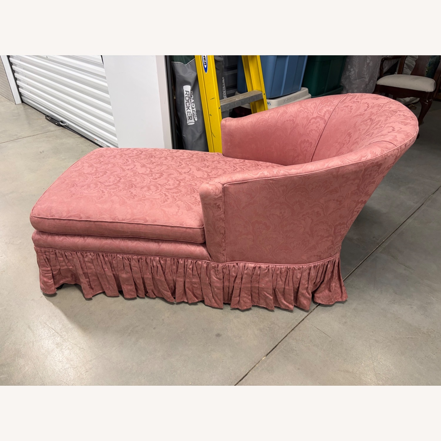 Vintage/Antique Pink Fabric Accent Chair - image-4