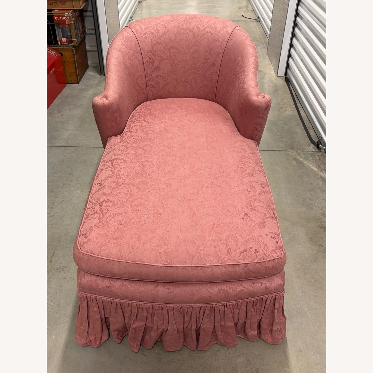 Vintage/Antique Pink Fabric Accent Chair - image-1