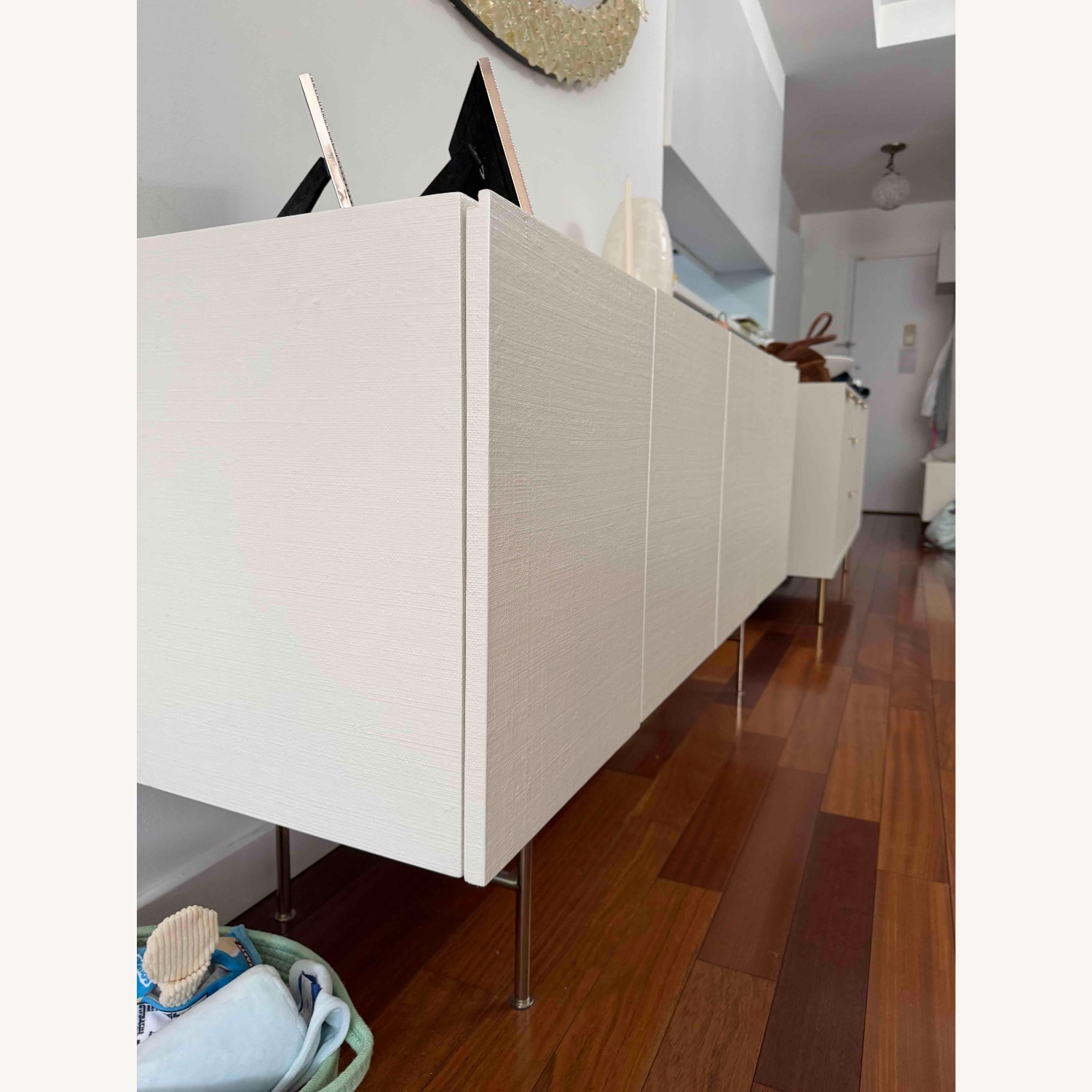 CB2 White Lacquered Linen Sideboard - image-3