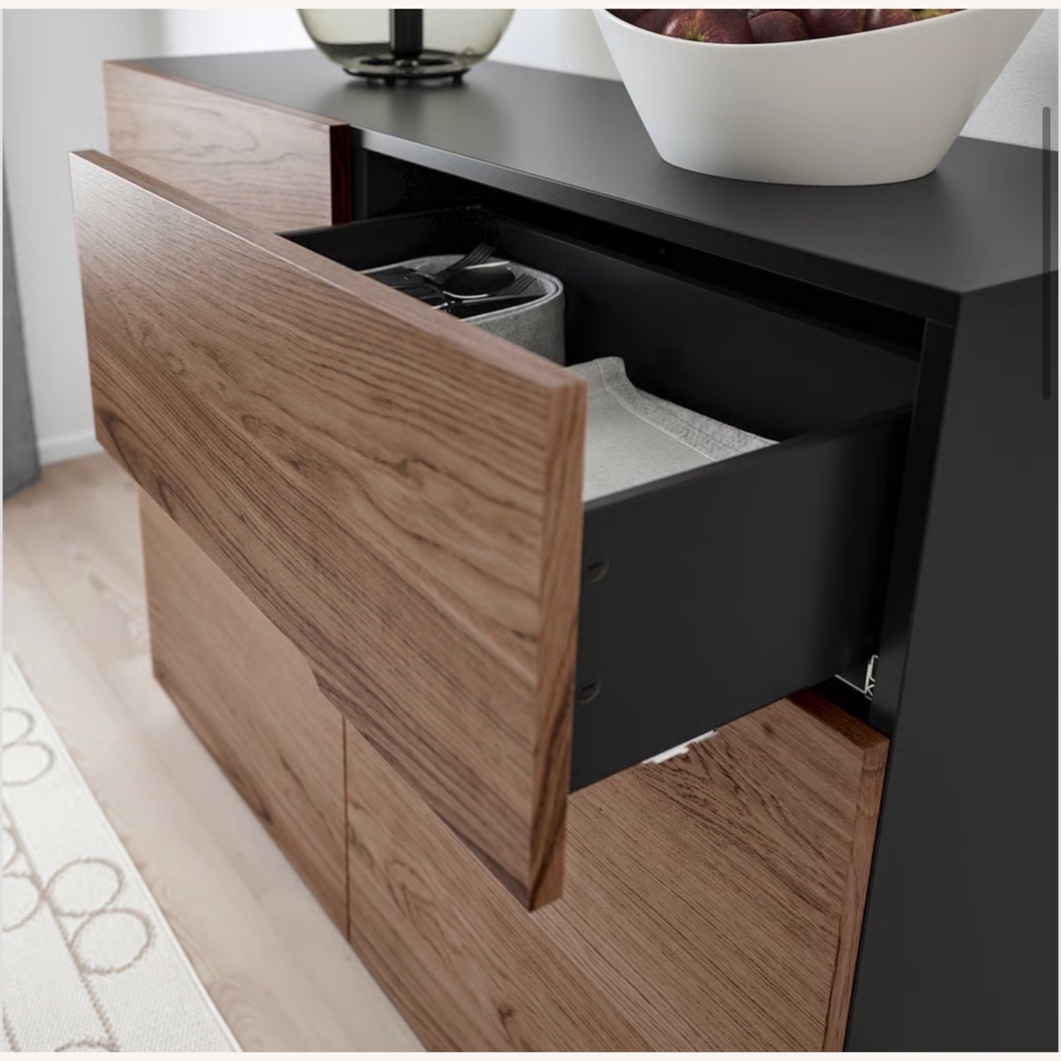 IKEA Dark Brown Wood Buffet Cabinet - image-4