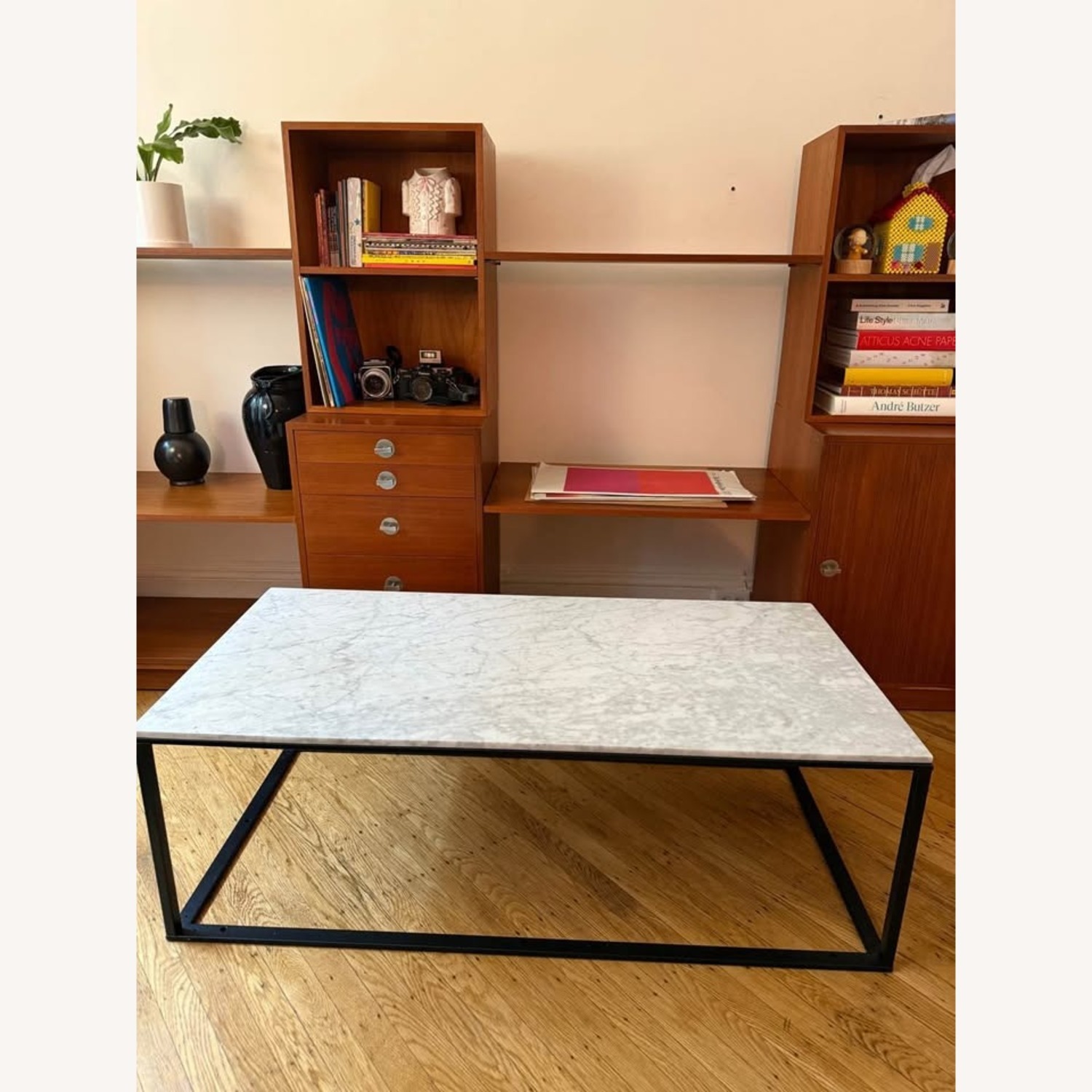 Blu Dot Minimalista White Marble Coffee Table - image-2