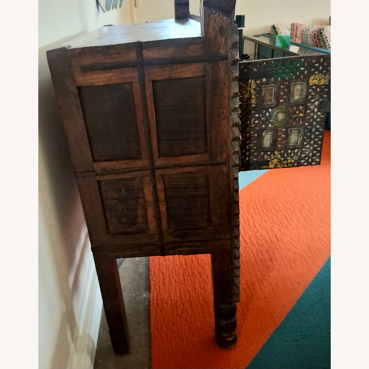 Antique Hand-Carved Damchiya Dowry Chest - image-3
