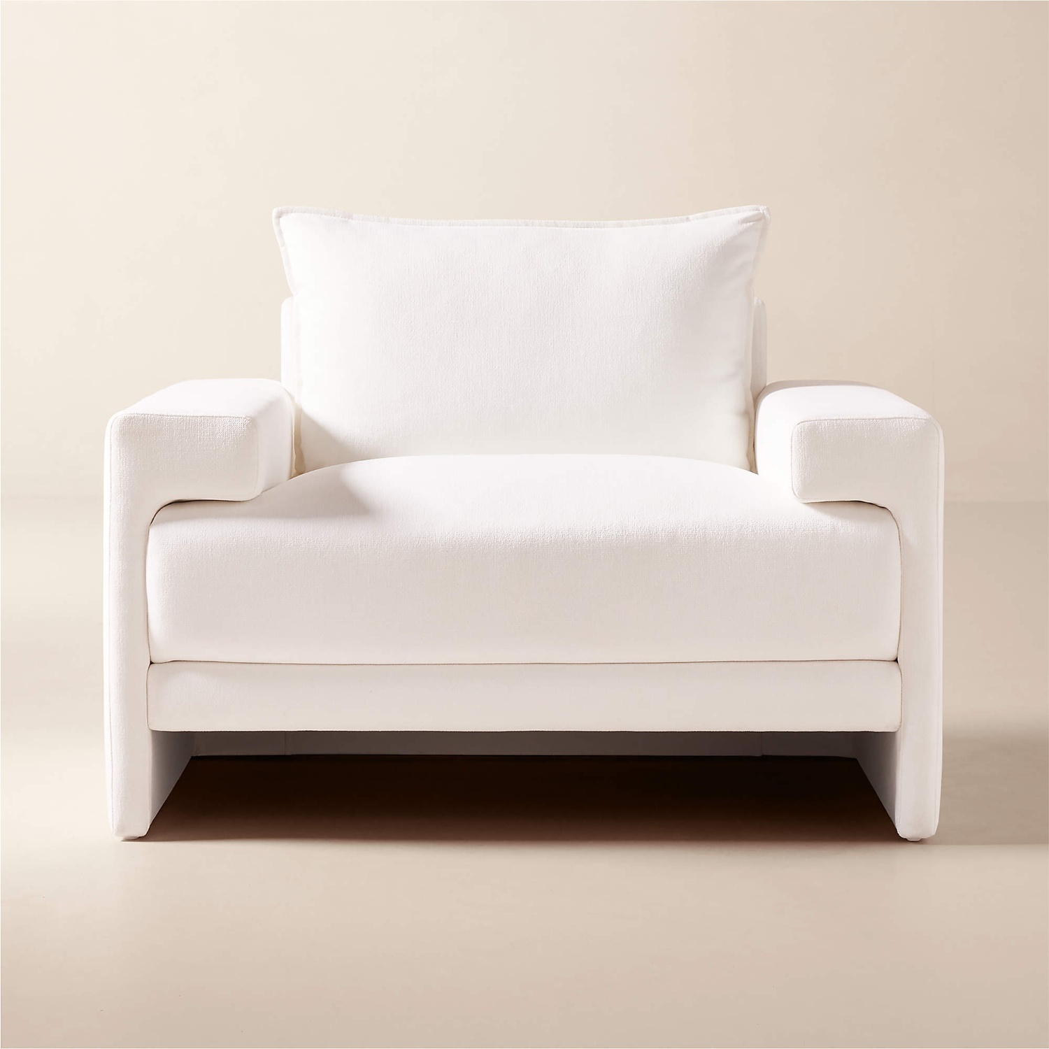 CB2 Camden White Armchair - image-4