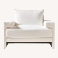 CB2 Camden White Armchair