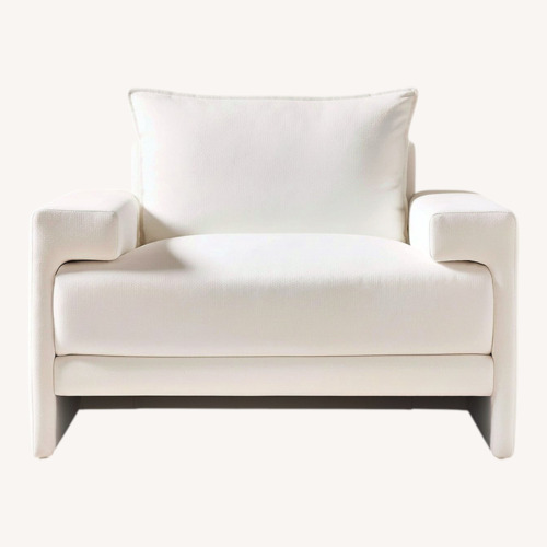 Used CB2 Camden White Armchair for sale on AptDeco
