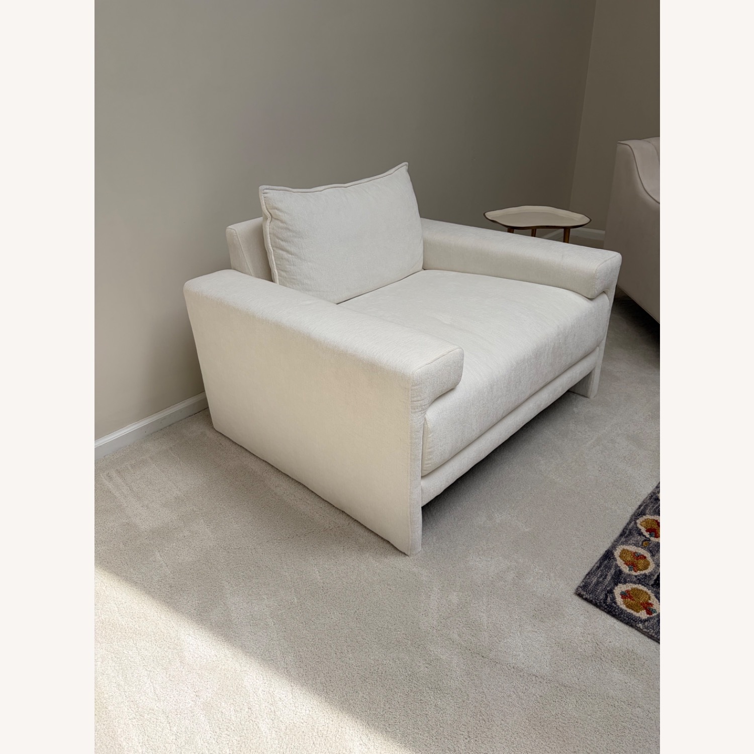 CB2 Camden White Armchair - image-2