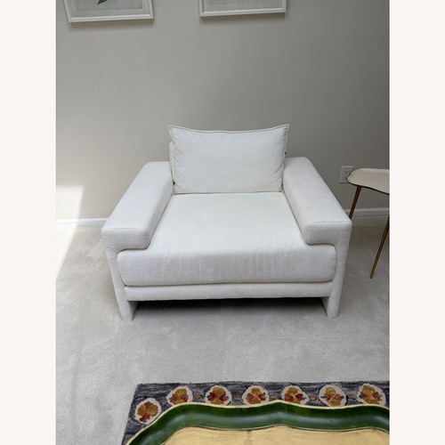 Used CB2 Camden White Armchair for sale on AptDeco