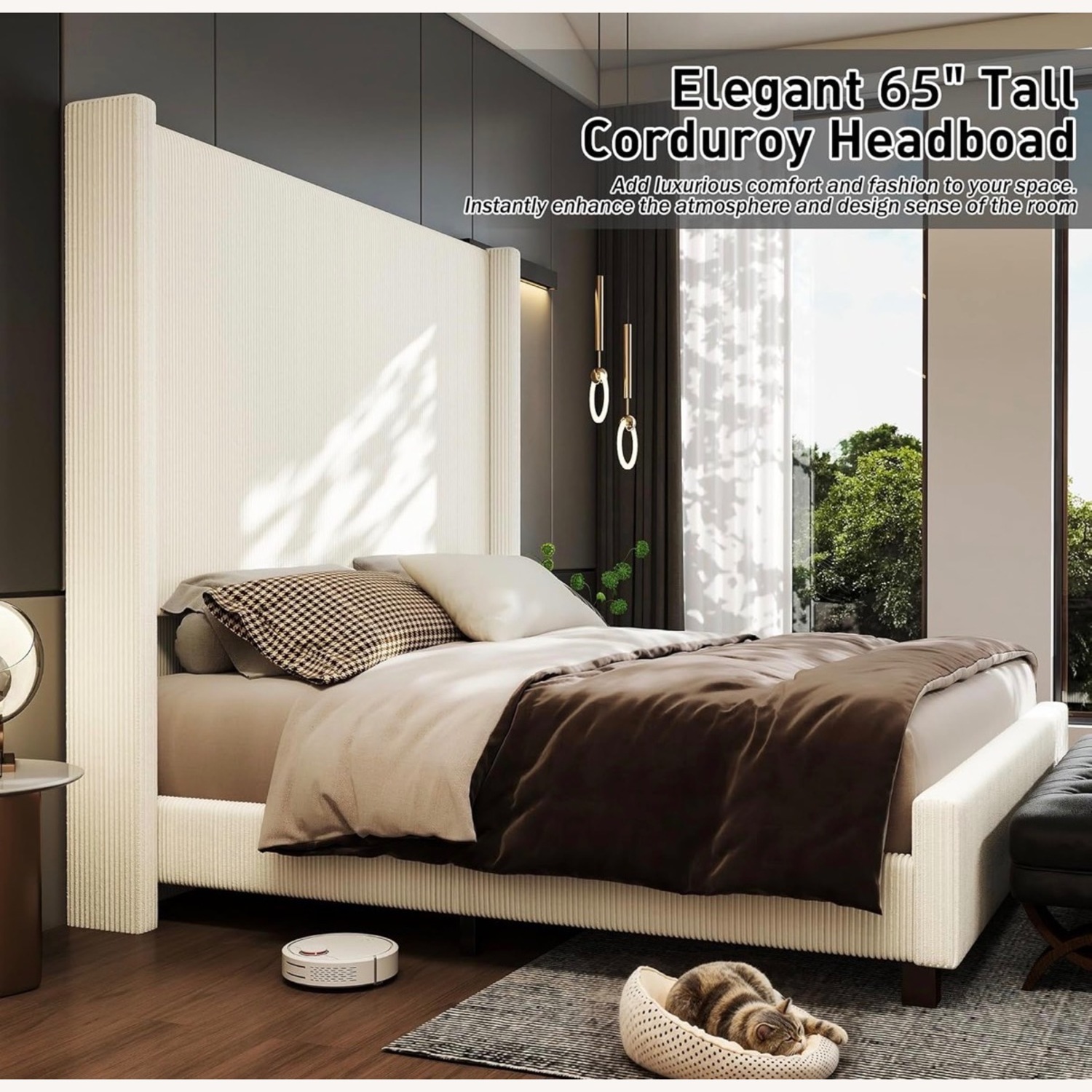 Amazon Natural Fabric King Bed - image-3