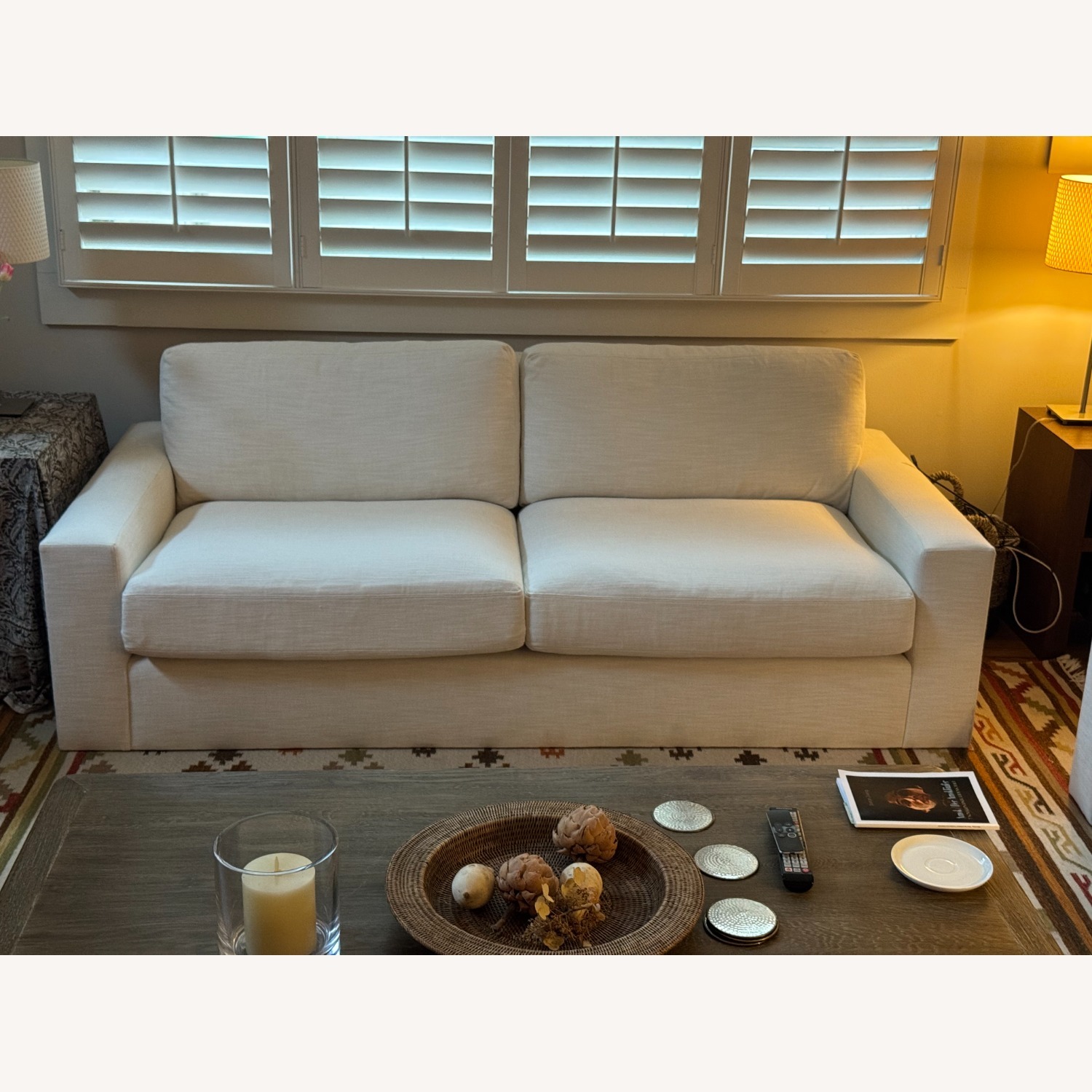 Restoration Hardware Natural 3+ Seater Sofa - image-1
