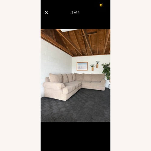 Used L Sectional Sofa Tan for sale on AptDeco