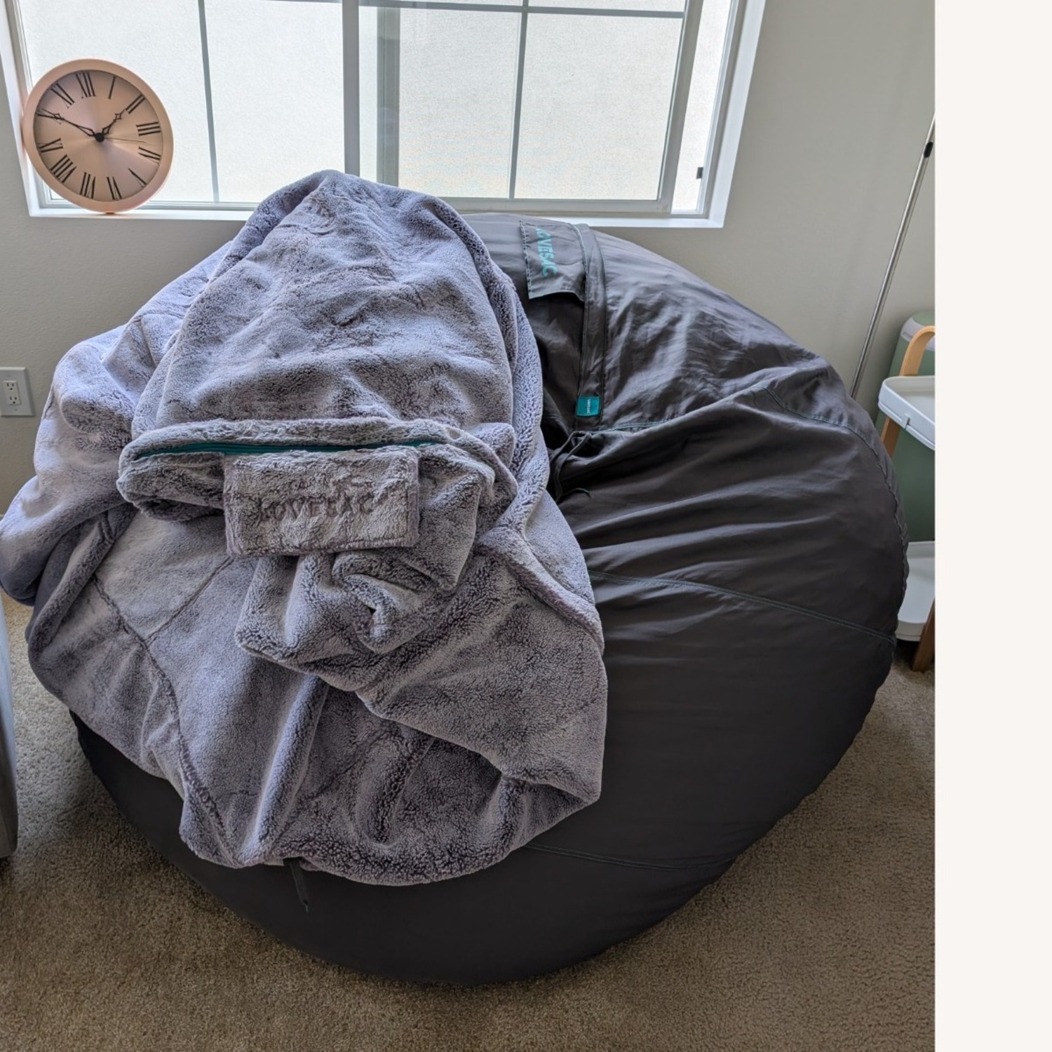 LoveSac Supersac Gray Giant Beanbag  - image-2
