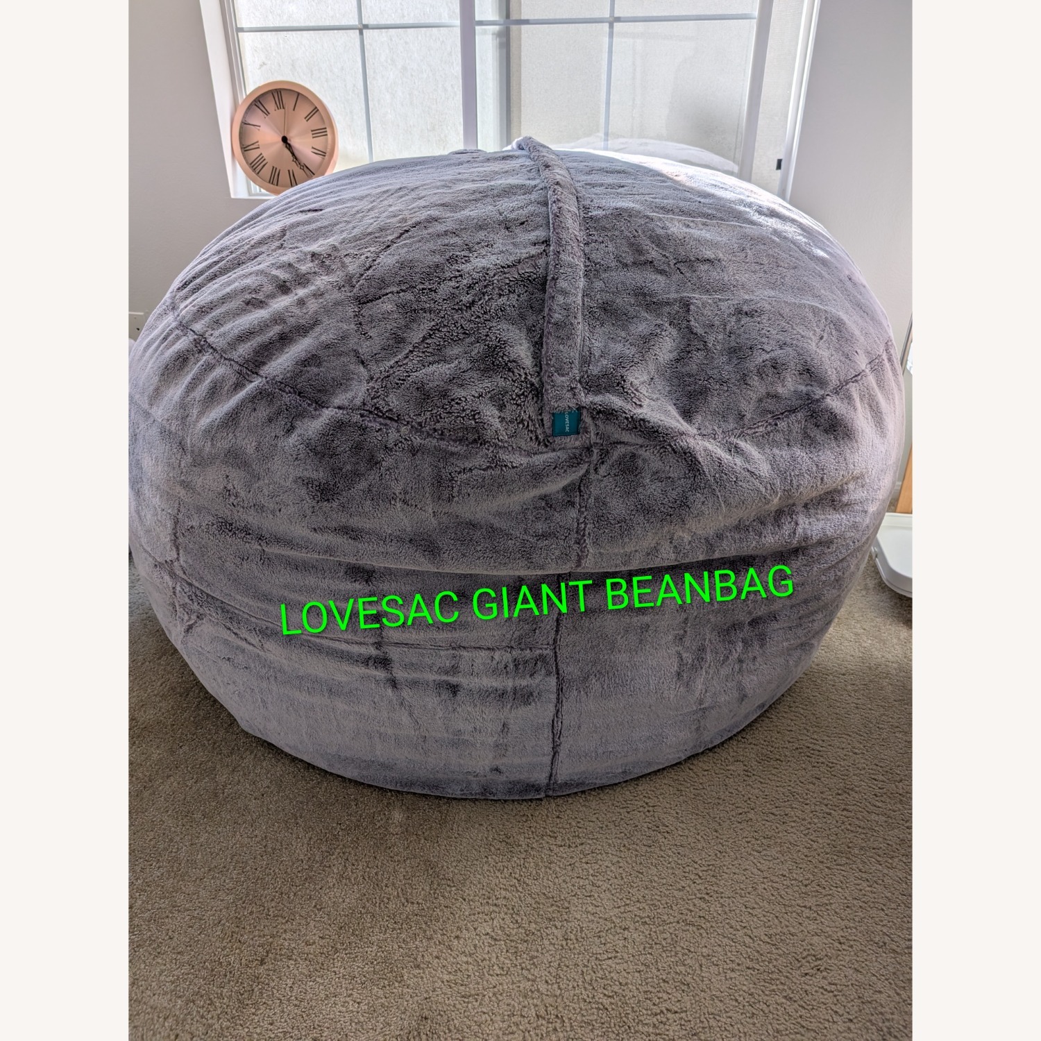 LoveSac Supersac Gray Giant Beanbag  - image-1