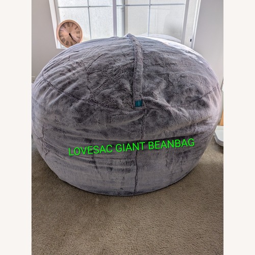 Used LoveSac Supersac Gray Giant Beanbag  for sale on AptDeco
