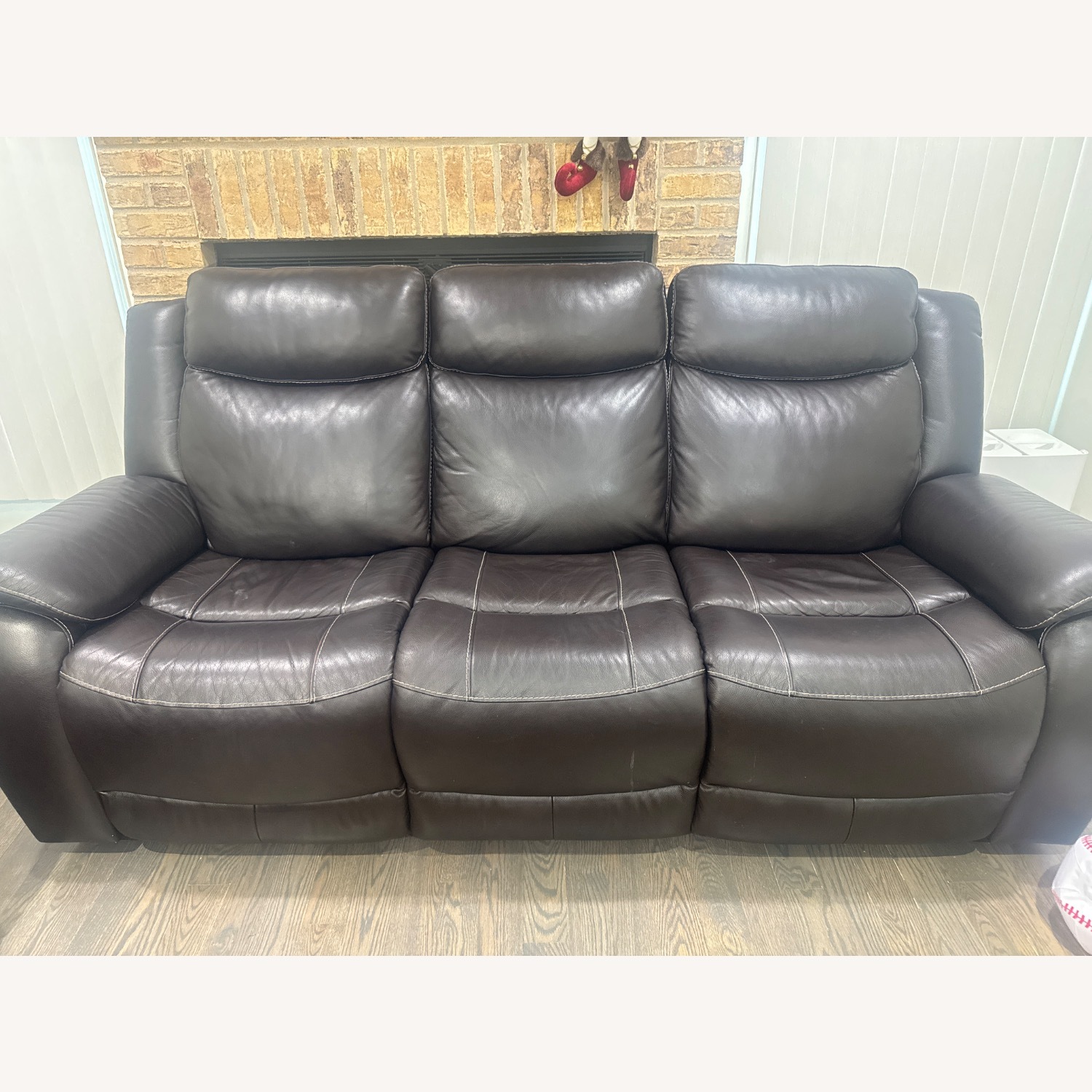 Costsco Two Recliner Sofa Leather 3 Seater Each - image-1